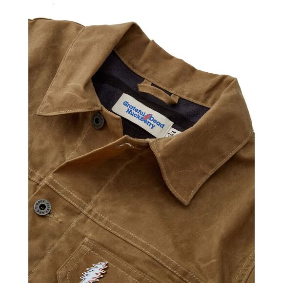 Huckberry x Grateful Dead Flannel-Lined Waxed Trucker Jacket Flint & Tinder S - Picture 5 of 14